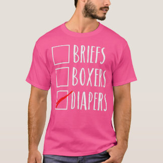 Funny Adult Diapers Check Box Humour Dry Pants ABD T-Shirt
