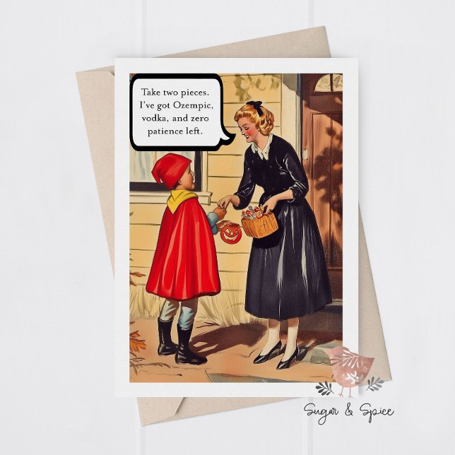 Funny Adult Halloween Mom Sarcastic Greeting Card (Creator Uploaded)