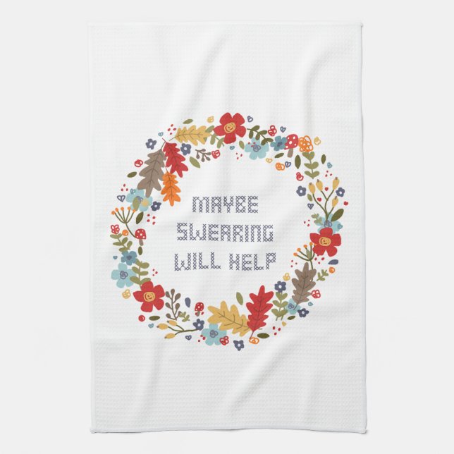 Funny Adult Humour Thanksgiving Irreverent Hollida Kitchen Towel (Vertical)
