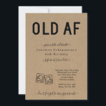 Funny Adult OLD AF Birthday Invitation<br><div class="desc">Funny Adult OLD AF Birthday Invitation</div>