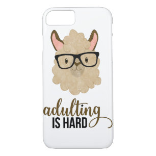 Funny Adulting is Hard Hipster Llama Case-Mate iPhone Case