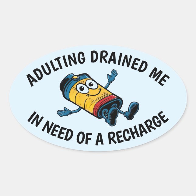 Funny Adulting Struggle Sticker (Front)