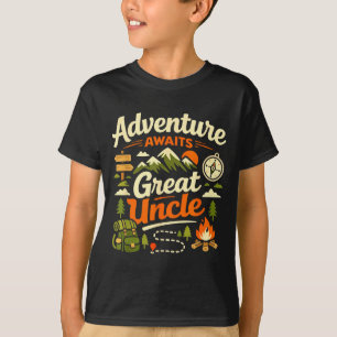 Funny Adventure Awaits Great Uncle Hiking T-Shirt