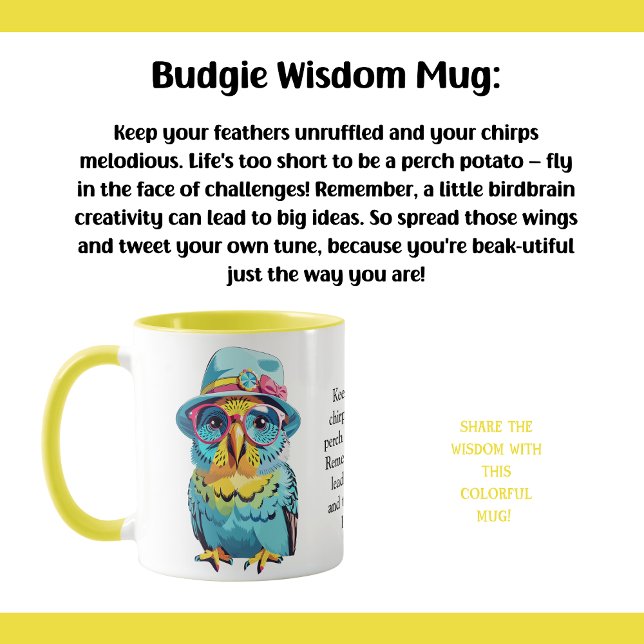 Funny Advice From A Budgie Mug (Creator Uploaded)