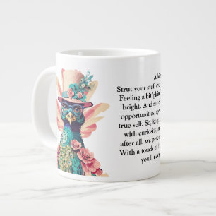 Funny Advice From A Peacock Large Coffee Mug