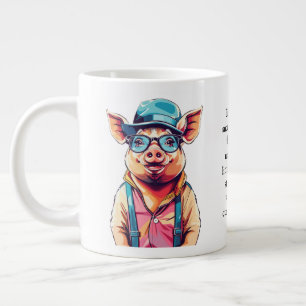 Funny Advice From A Pig Large Coffee Mug