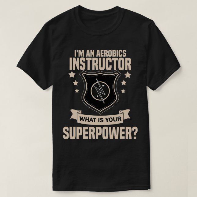 Funny Aerobics Instructor Motivational T-Shirt (Design Front)
