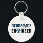 Funny Aerospace Engineer Humor It's Rocket Science Keychain<br><div class="desc">Aerospace engineering. It's not rocket science. Wait, yes it is. Funny merchandise for geek and nerd engineers who love humor, witty quotes and jokes. Cool design to wear on your job and show your passion in aircraft, spacecraft, and rocket science. Great gift for dad, father, mom, mother, son, daughter, brother...</div>