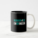 Funny Aerospace Engineering It's Rocket Science Two-Tone Coffee Mug<br><div class="desc">Aerospace engineering. It's not rocket science. Wait, yes it is. Funny merchandise for geek and nerd engineers who love humour, witty quotes and jokes. Cool design to wear on your job and show your passion in aircraft, spacecraft, and rocket science. Great gift for dad, father, mom, mother, son, daughter, brother...</div>