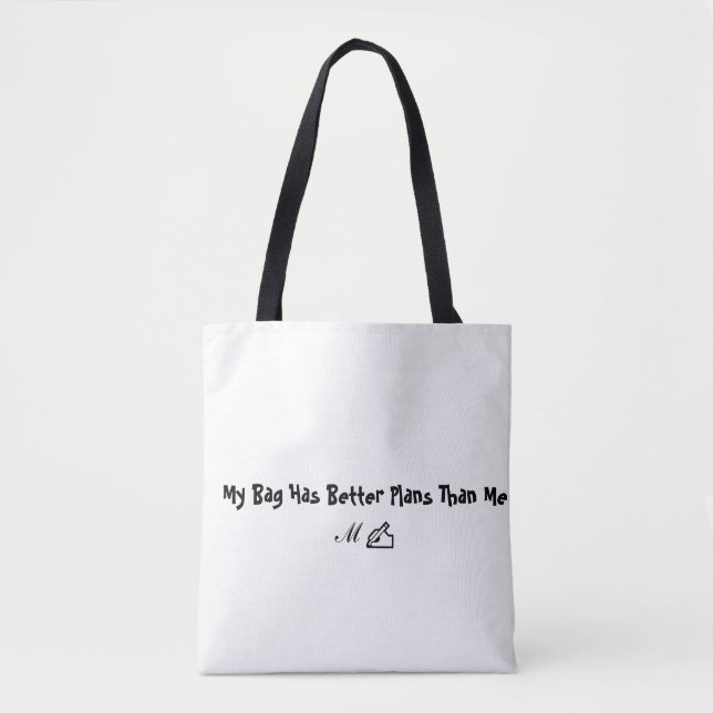 Funny & Aesthetic Quote Tote Bag (Front)