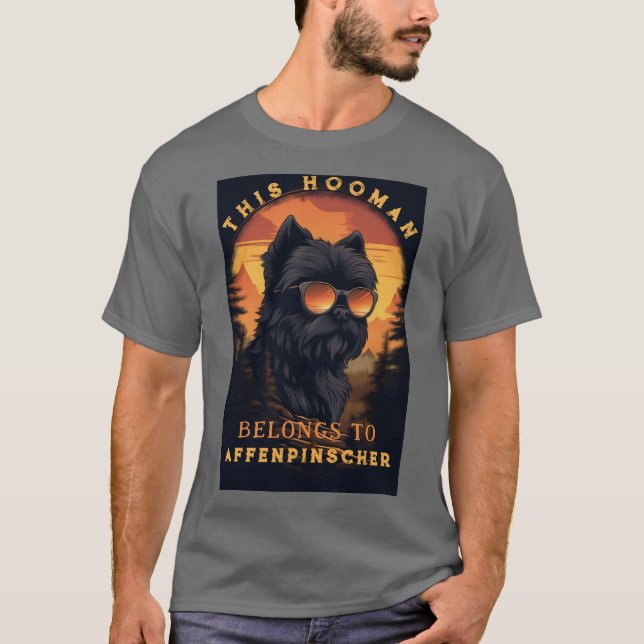 Funny Affenpinscher Dog Parent Personalized T-Shirt (Front)
