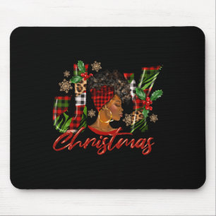 Funny African American Joy Christmas Black Woman A Mouse Pad