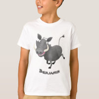 Funny african warthog pig cartoon illustration