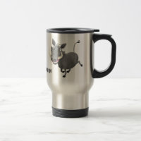 Funny african warthog pig cartoon illustration