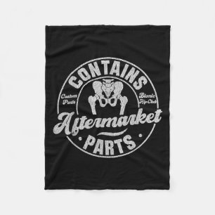 Funny After Hip Surgery Recovery Bionic Hip Replac Fleece Blanket