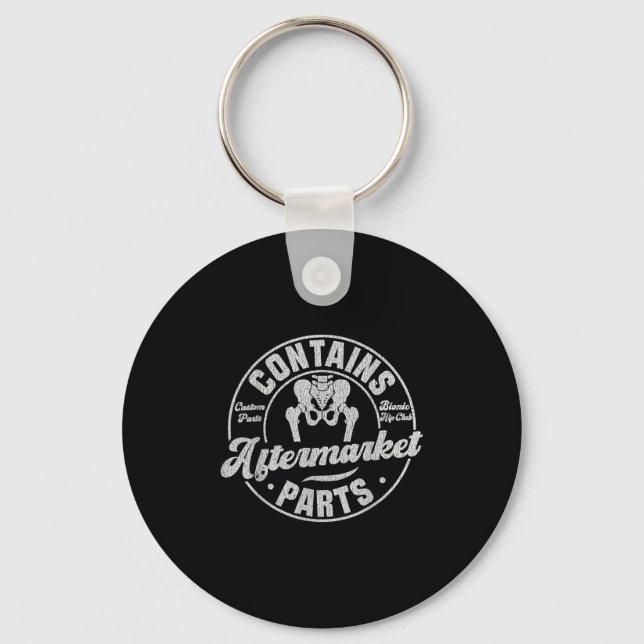 Funny After Hip Surgery Recovery Bionic Hip Replac Keychain (Front)