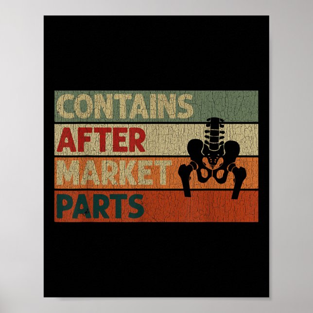 Funny After Hip Surgery Recovery Bionic Hip Replac Poster (Front)