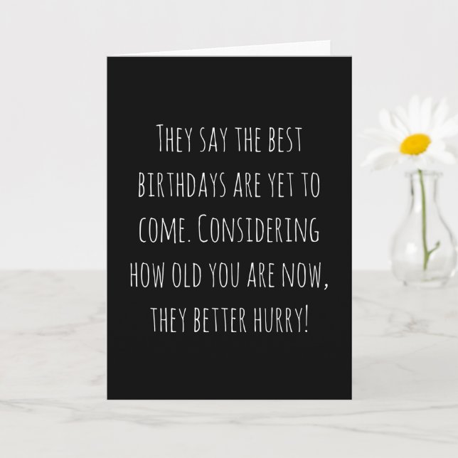 Funny Age Birthday Card (Small Plant)