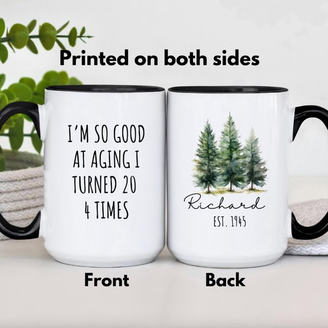 Funny AGING Custom 80th Birthday Gift for Grandpa  Mug (Creator Uploaded)