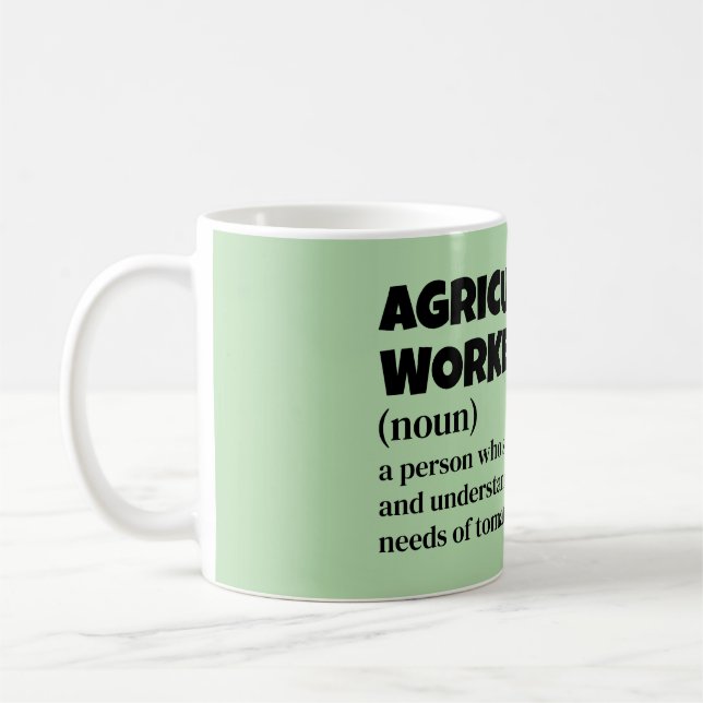 Funny Agricultural Worker Definition Coffee Mug (Left)