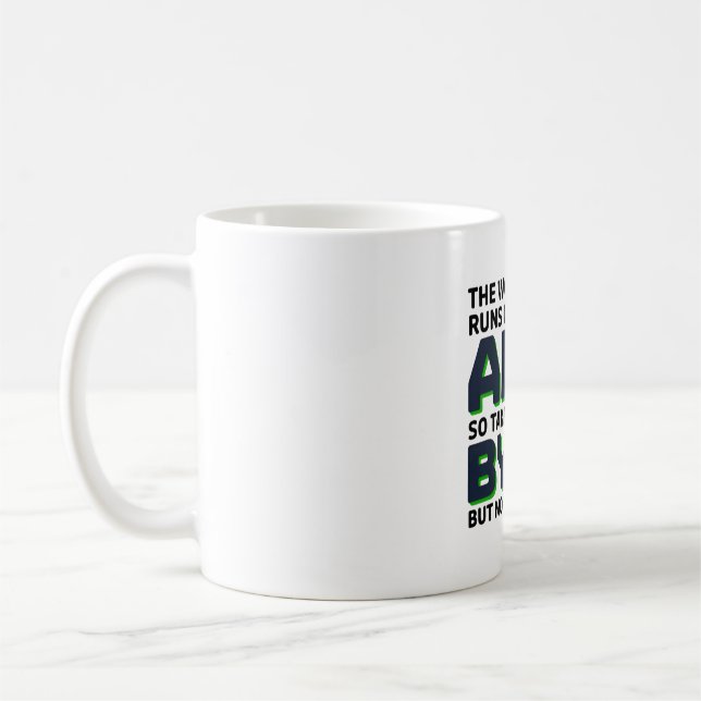 Funny AI Byte Quote – Tech Geek Humour Coffee Mug (Left)