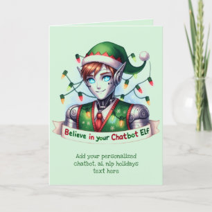 Funny Ai Chatbot Elf Carte de voeux Entreprise