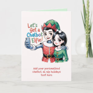 Funny Ai Chatbot Elf Greeting Card Corporate