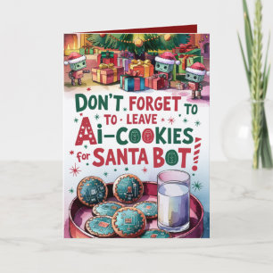 Funny Ai Chatbot Père Noël Carte de voeux Entrepri