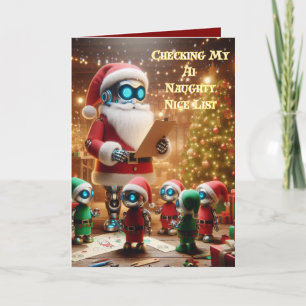 Funny Ai Chatbot Père Noël Carte de voeux Entrepri