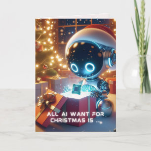 Funny Ai Christmas Chatbot Gift Corporate Business Holiday Card