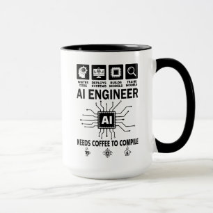 Funny AI Engineer Coding Programmer Developer Tech Mug