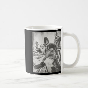 Funny Ai French Bulldog Selfie With Santa Claus Ch Coffee Mug