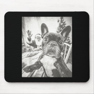 Funny Ai French Bulldog Selfie With Santa Claus Ch Mouse Pad