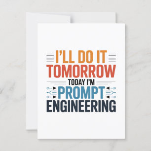 Funny AI Prompt Engineering Geek Quote Postcard
