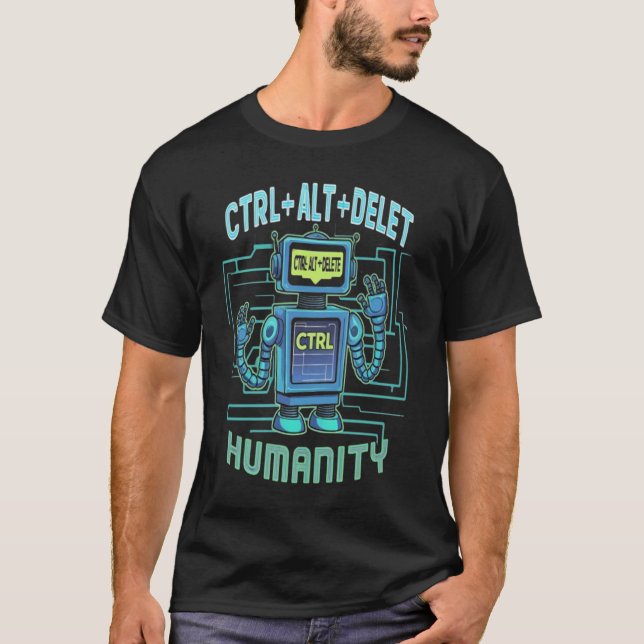 Funny AI Robot T-Shirt 2025 - ChatGPT 6.0 Meme Tee (Front)