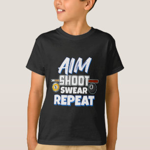 Funny Aim Pool Player Gift Billiard T-Shirt