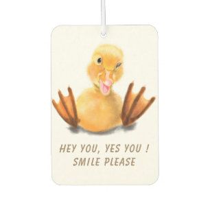 Funny Air Freshener with Happy Duck - Smile