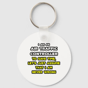 Funny Air Traffic Controller T-Shirts Keychain