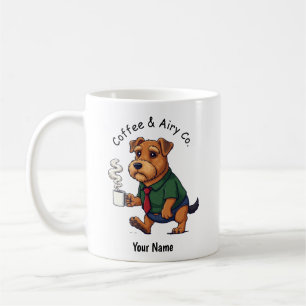 Funny Airedale Terrier Dog Business Suit Coffee Mug