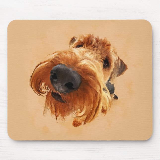 Funny  Airedale Terrier Mouse Pad (Front)