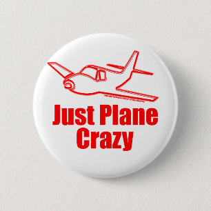 Funny Airplane 2 Inch Round Button