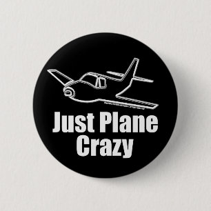 Funny Airplane 2 Inch Round Button