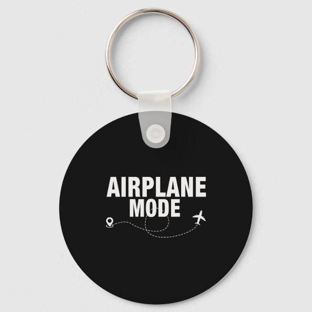 Funny Airplane Mode Flying Traveller Gift  Keychain (Front)
