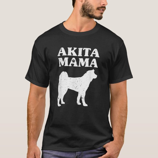 Funny Akita Inu Design Women Mothers Akita Lover P T-Shirt (Front)
