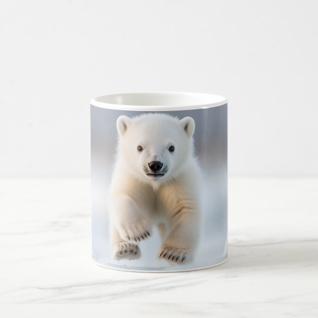 Funny Alaska Polar Bear Cub Coffee Mug (Center)