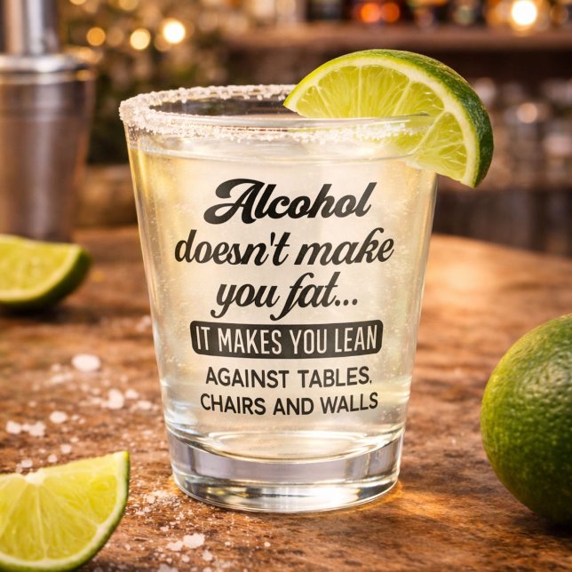 Funny Alcohol Doesnt Make You Fat  Shot Glass (Creator Uploaded)