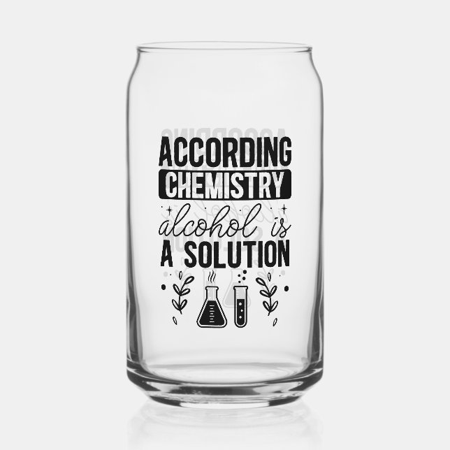 Funny alcohol drinking word art can glass (Front)