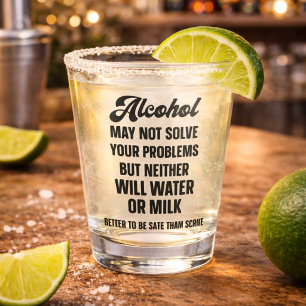 Funny Alcohol May Not Solve Your Problems Shot Glass