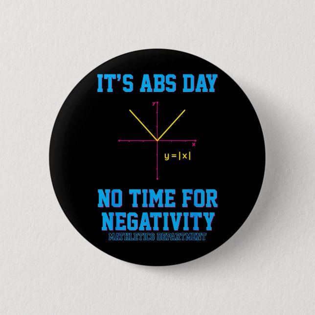 Funny Algebra ABS Day Math Teacher Mathematics 2 Inch Round Button (Front)