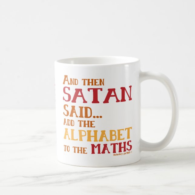 Funny Algebra Alphabet Maths Coffee Mug (Right)